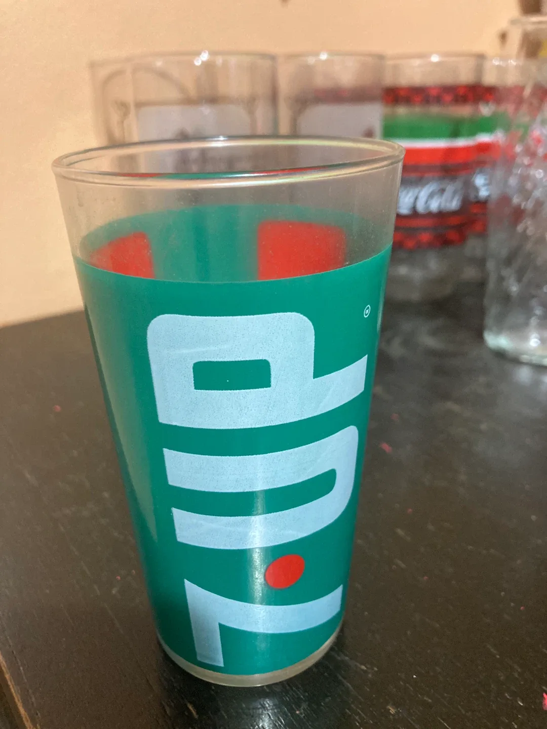 $50 for everything. Vintage Coca-Cola & 7-Up Glasses image indicator(4)