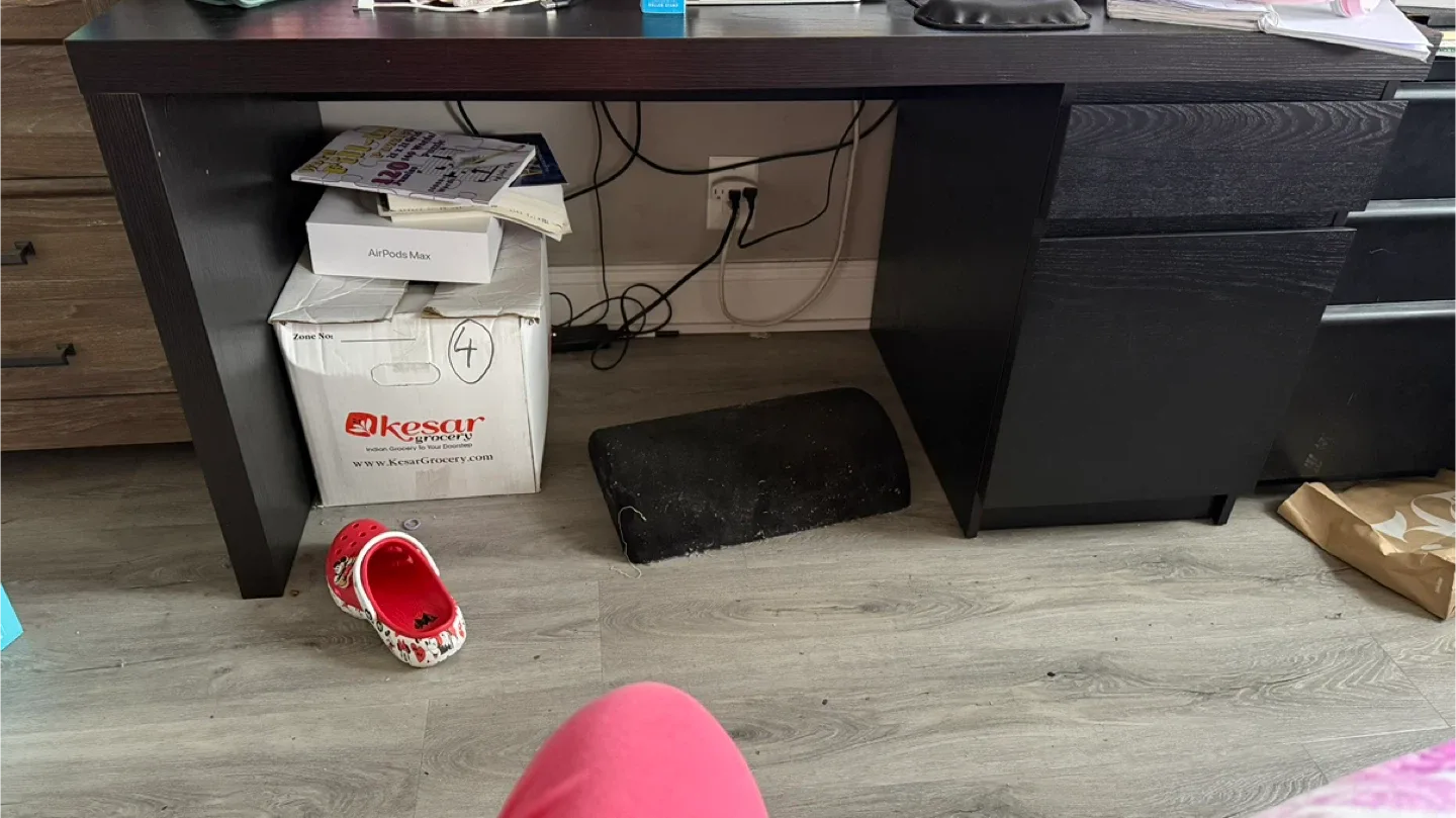IKEA Black Wooden Desk thumbnail