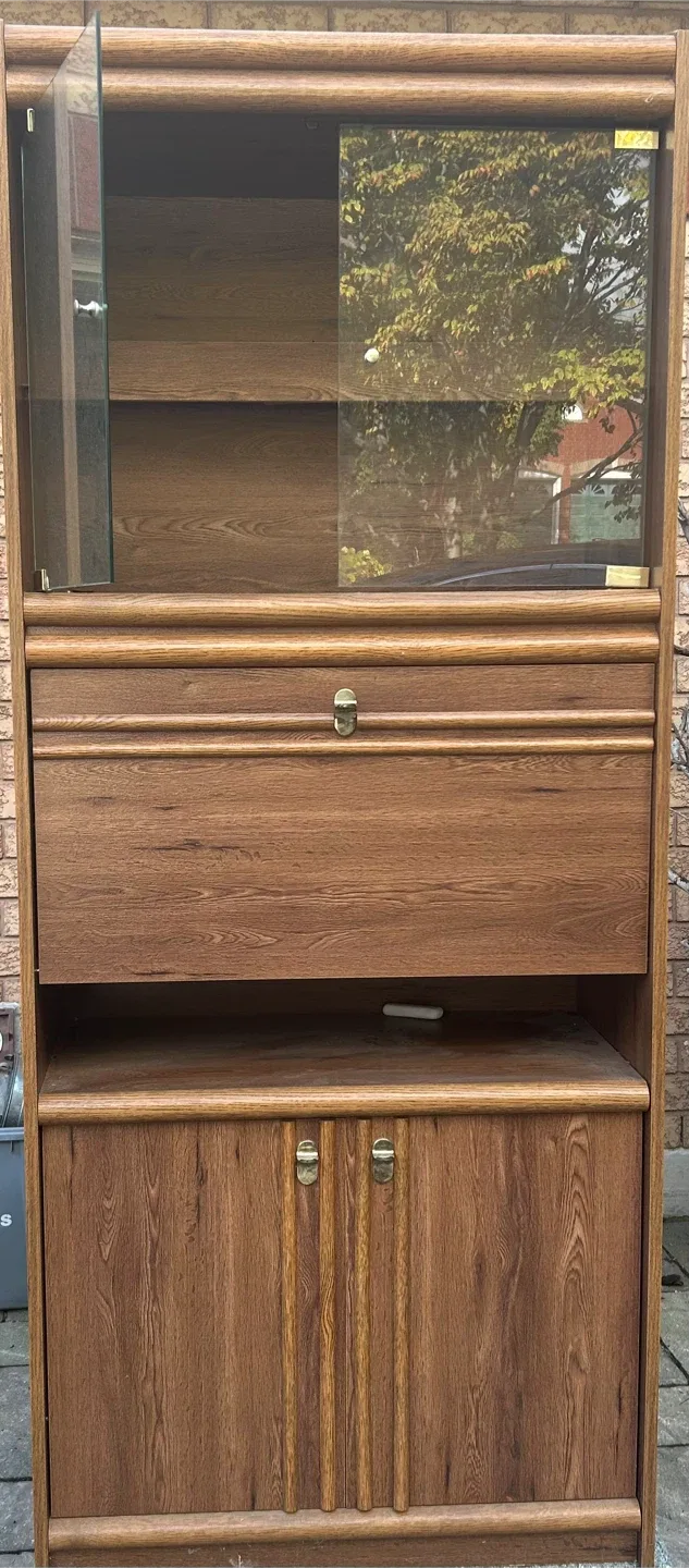 Vintage Wood Hutch Cabinet image indicator(2)