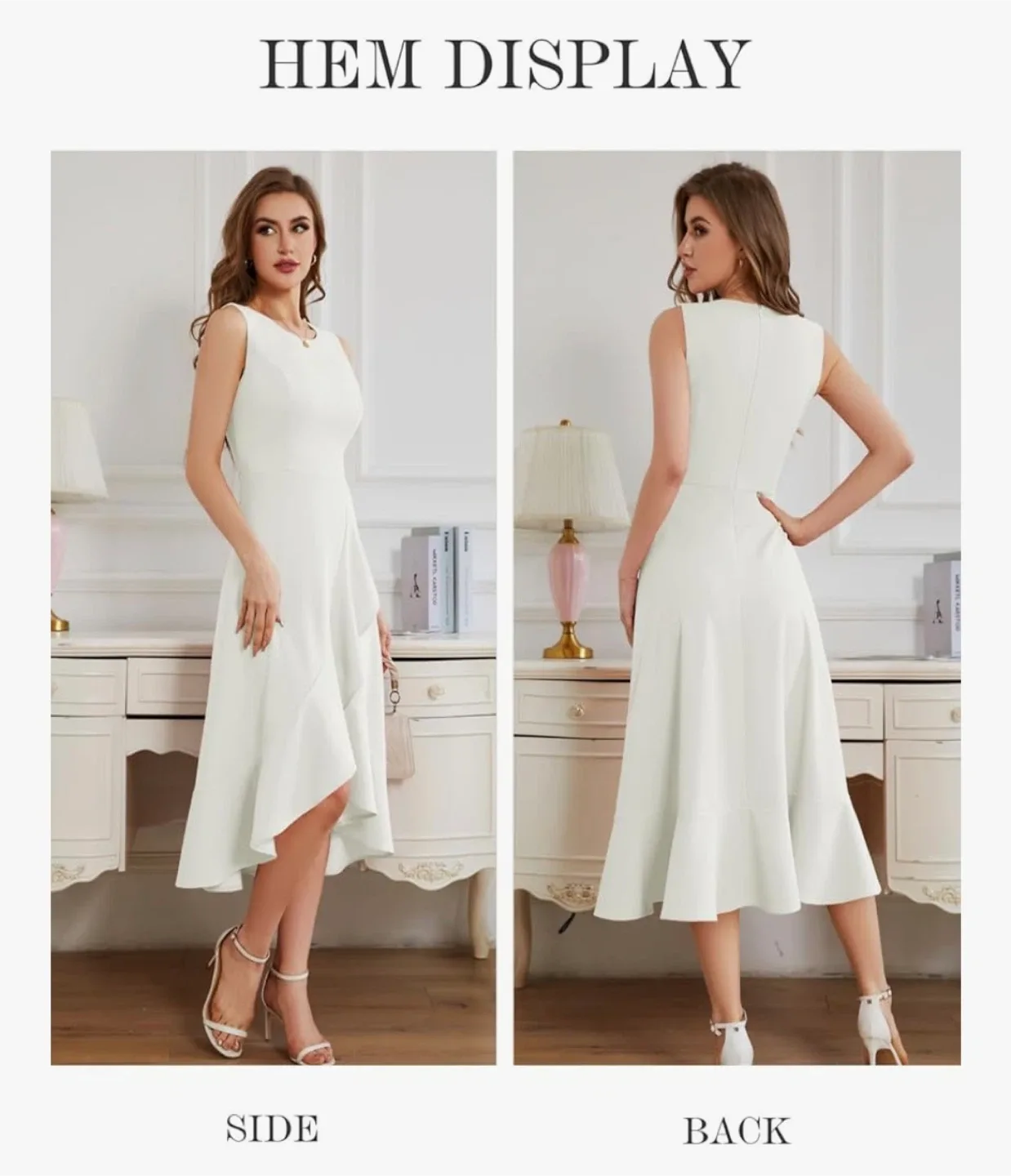 White Cocktail Dress – Size Large image indicator(5)