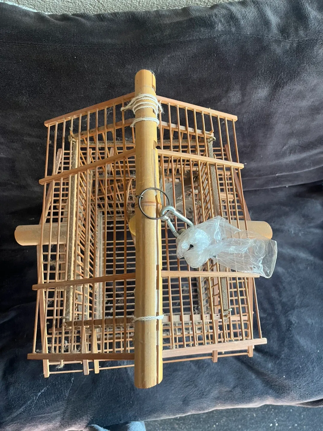 Vintage Bamboo Bird Cage (FAKE BIRD) image indicator(3)