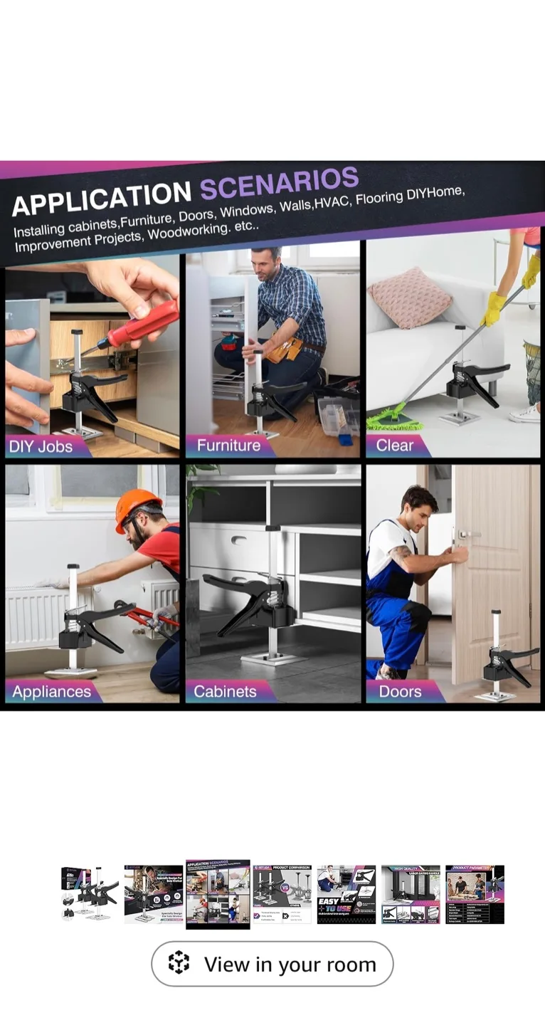 BOTUDA 12in Labor Saving Hand Lifting Jack Tool (2 Pack) image indicator(4)