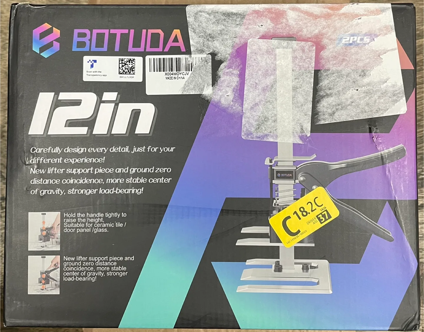 BOTUDA 12in Labor Saving Hand Lifting Jack Tool (2 Pack) image indicator(9)