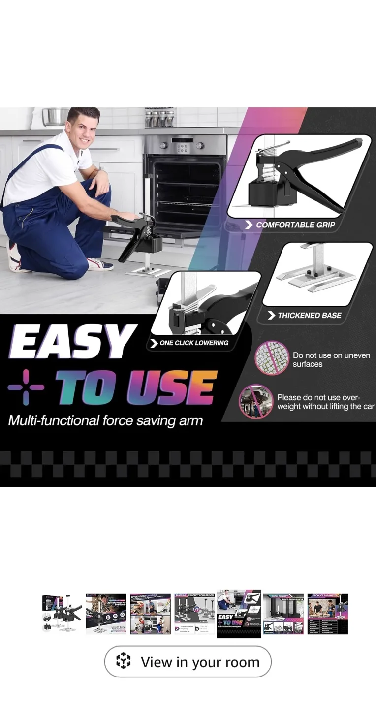 BOTUDA 12in Labor Saving Hand Lifting Jack Tool (2 Pack) image indicator(6)