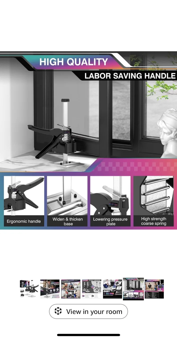 BOTUDA 12in Labor Saving Hand Lifting Jack Tool (2 Pack) image indicator(7)