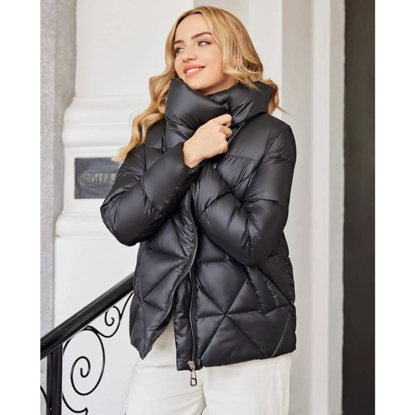 Black Puffer Jacket - Size Medium