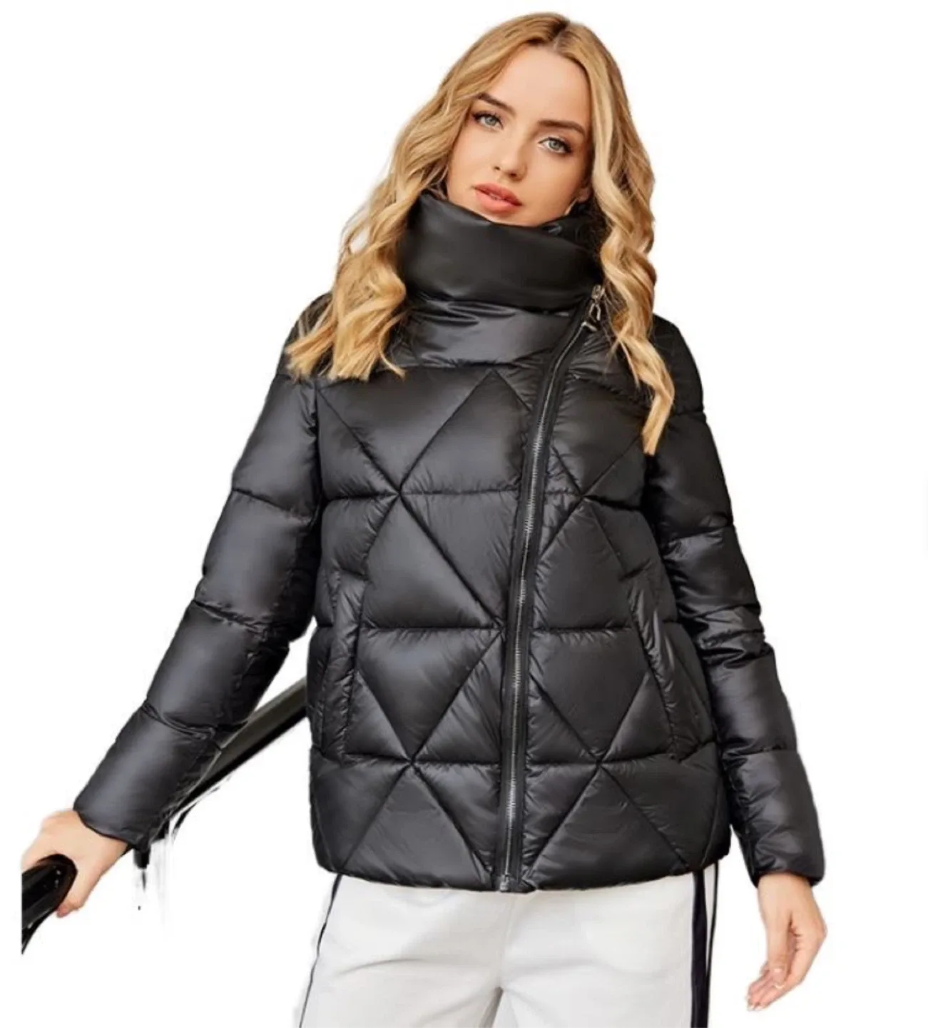 Black Puffer Jacket - Size Medium image indicator(2)