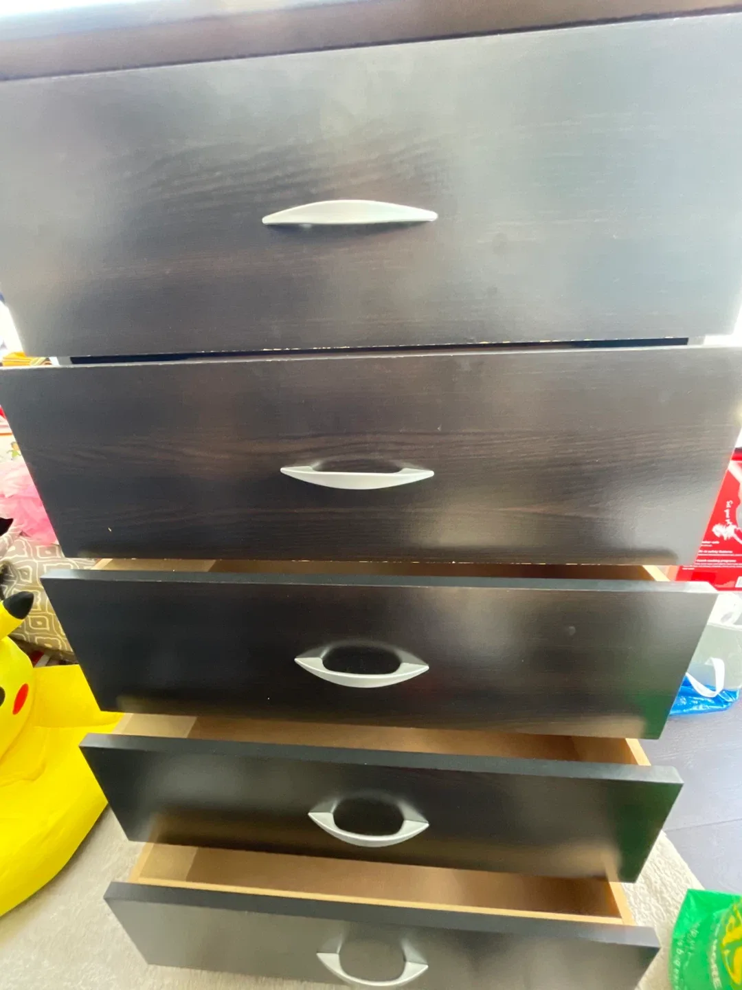 Dark Brown 5-Drawer Dresser thumbnail