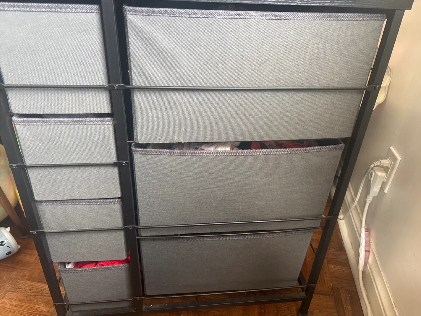 Grey Fabric Drawer Dresser image indicator(2)