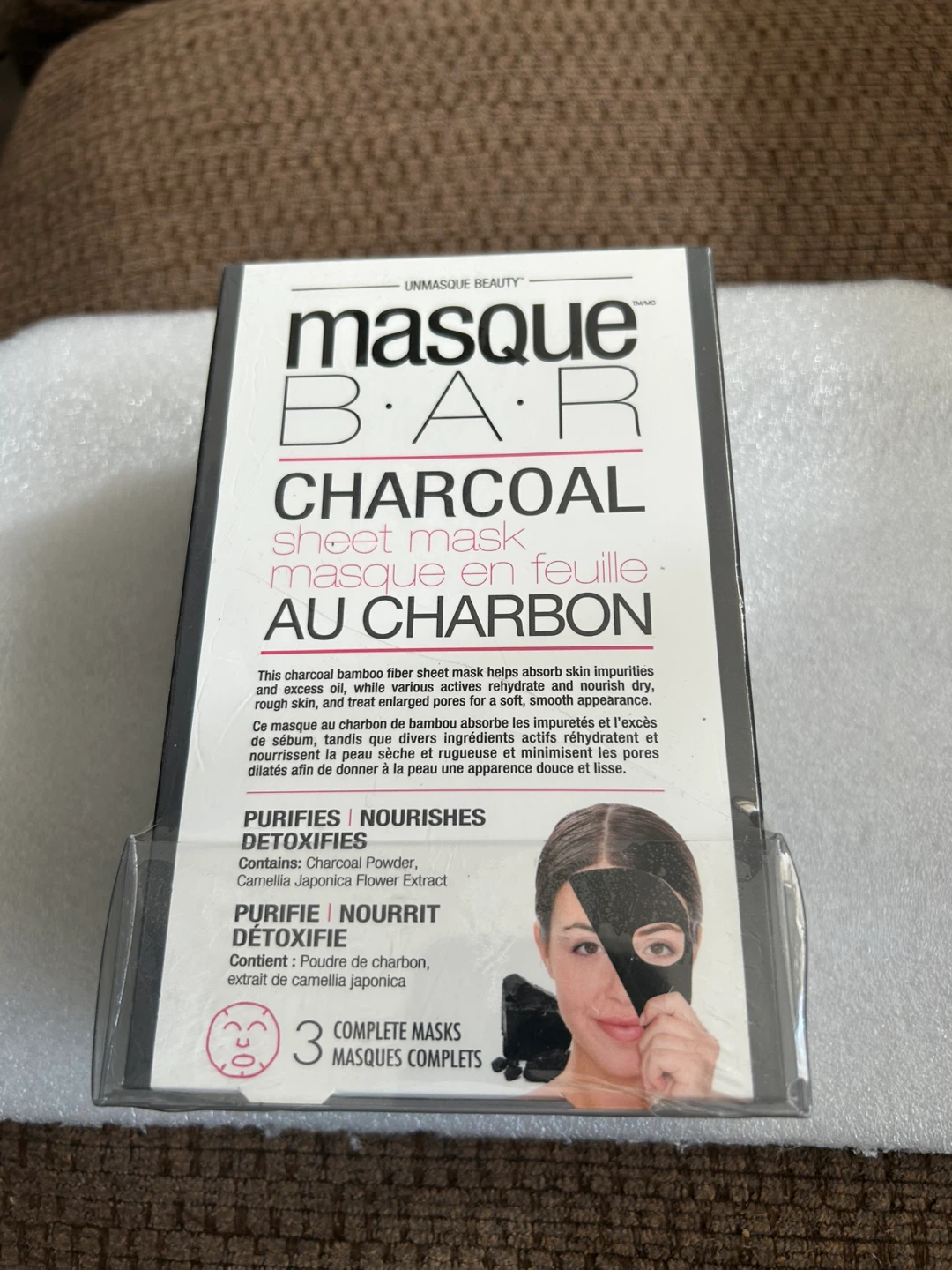 NEW Masque BAR Charcoal Sheet Mask - 3 pack of 3