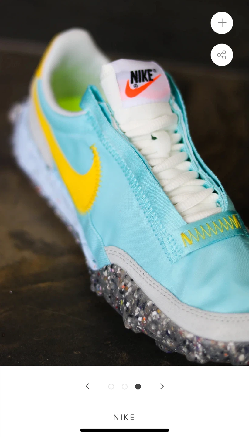 W NIKE WAFFLE RACER CRATER "BLEACHED AQUA"
