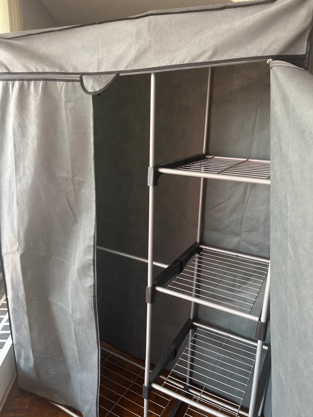 Portable Wardrobe Closet with Shelves