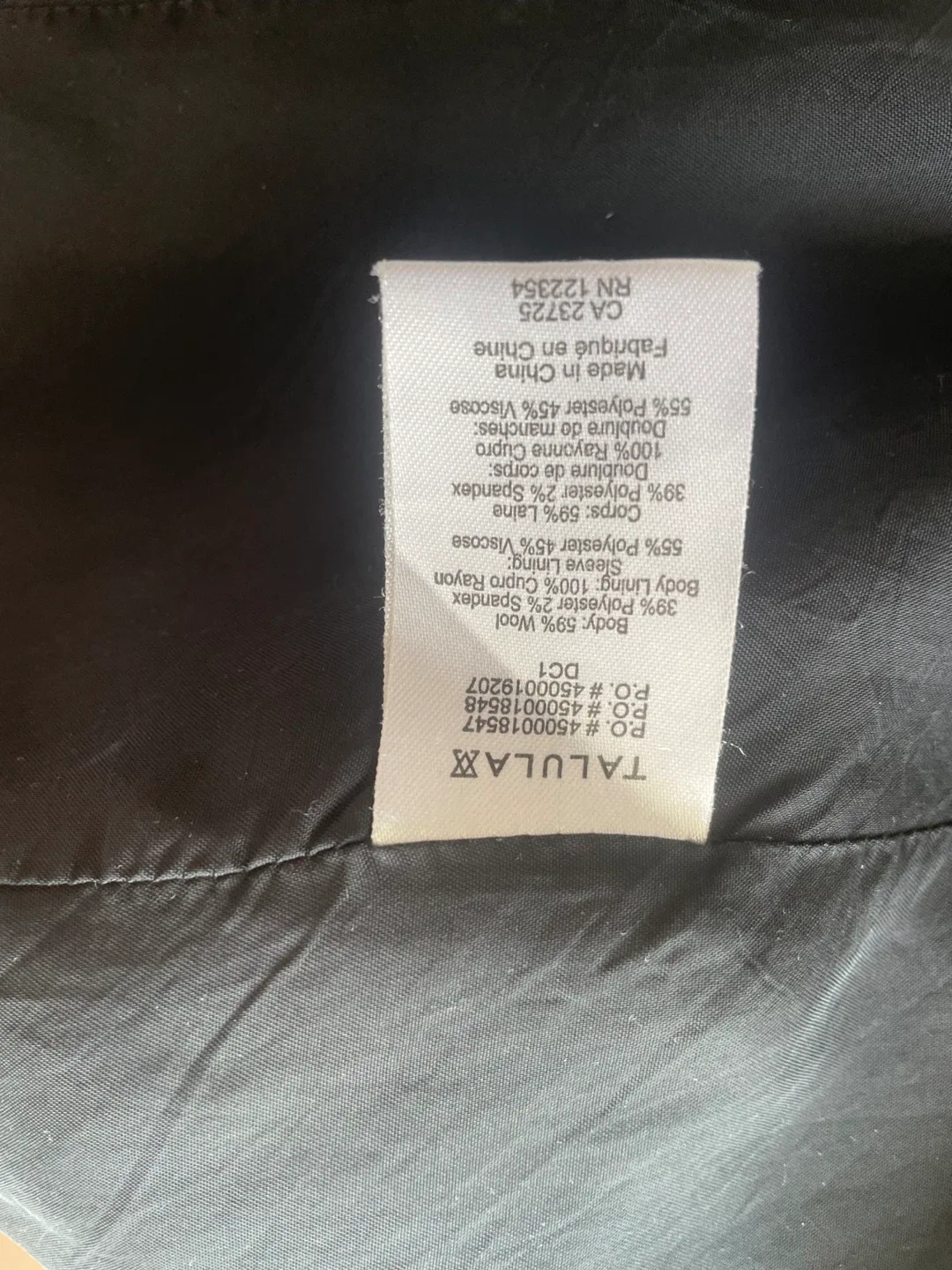 Talula Doublezero Black Blazer image indicator(4)