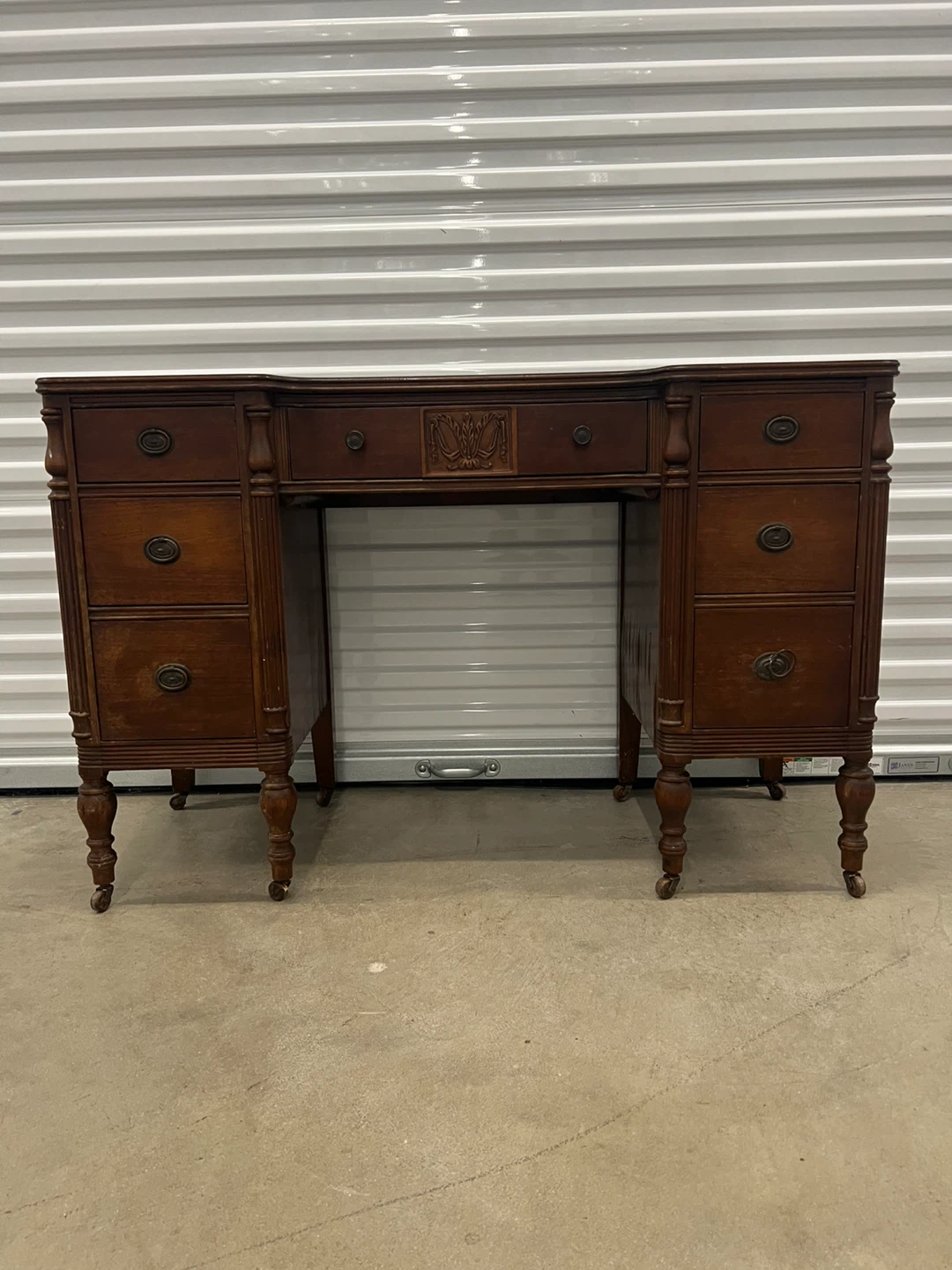 Vintage Brown Wooden Desk