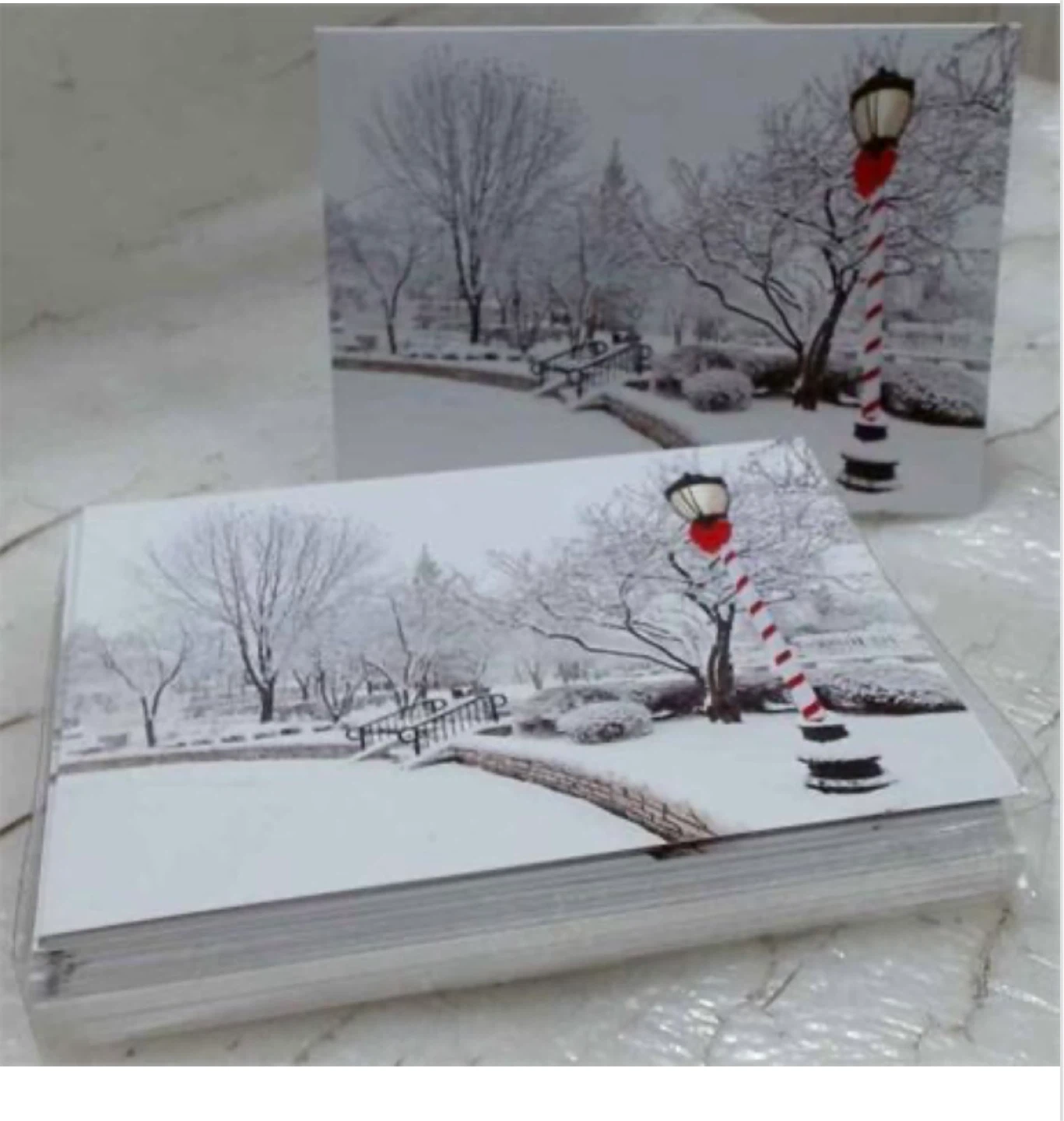 NEW 5"x7" Peaceful Park Scene Greeting Cards 32pc - photo 2