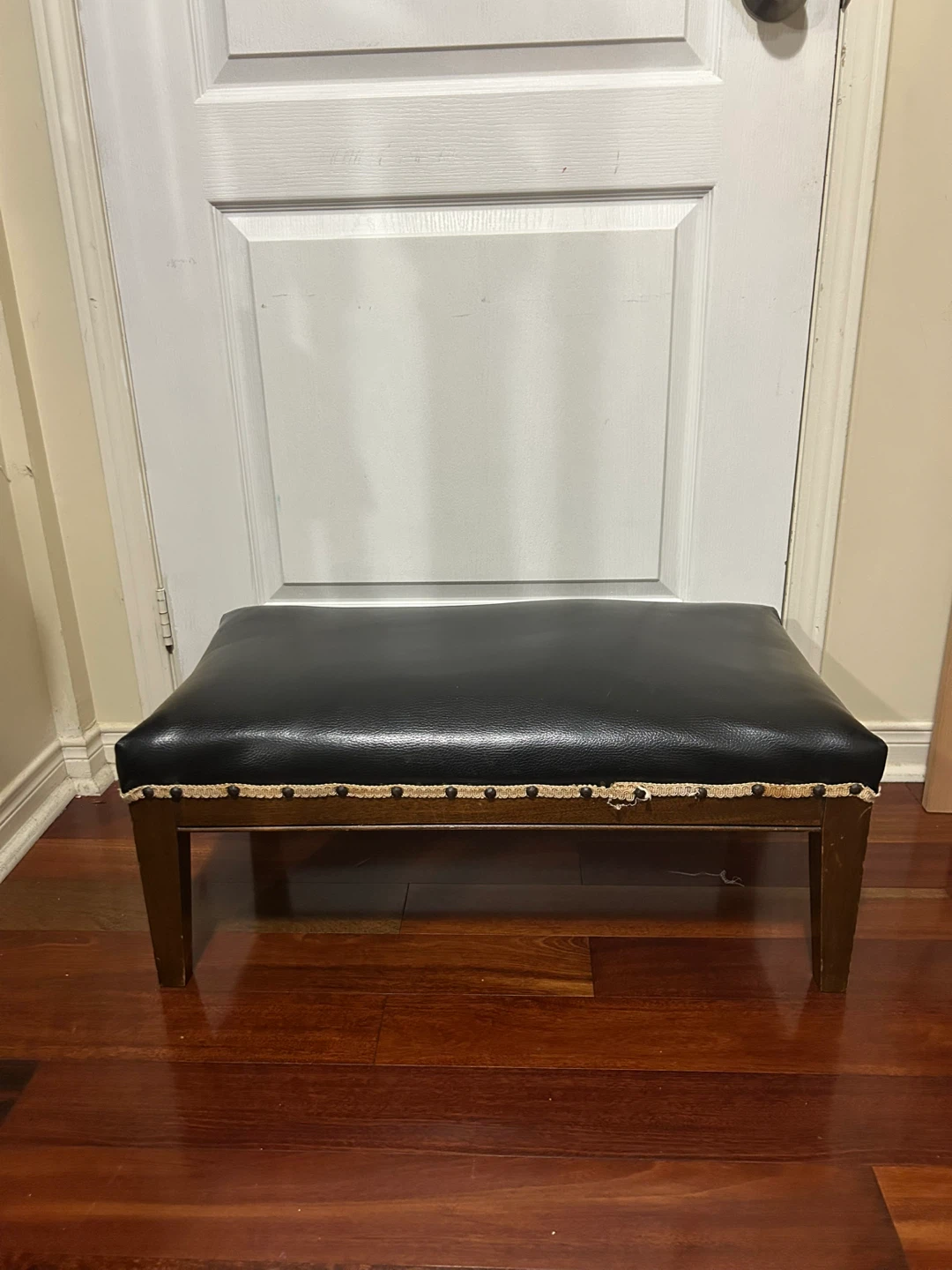 Black Ottoman Footstool