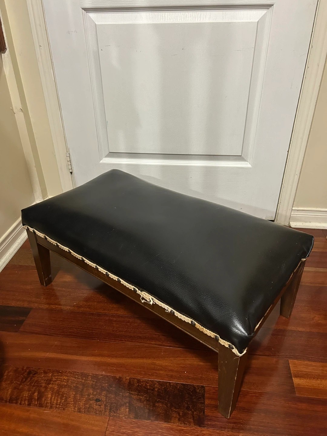 Black Ottoman Footstool - photo 2