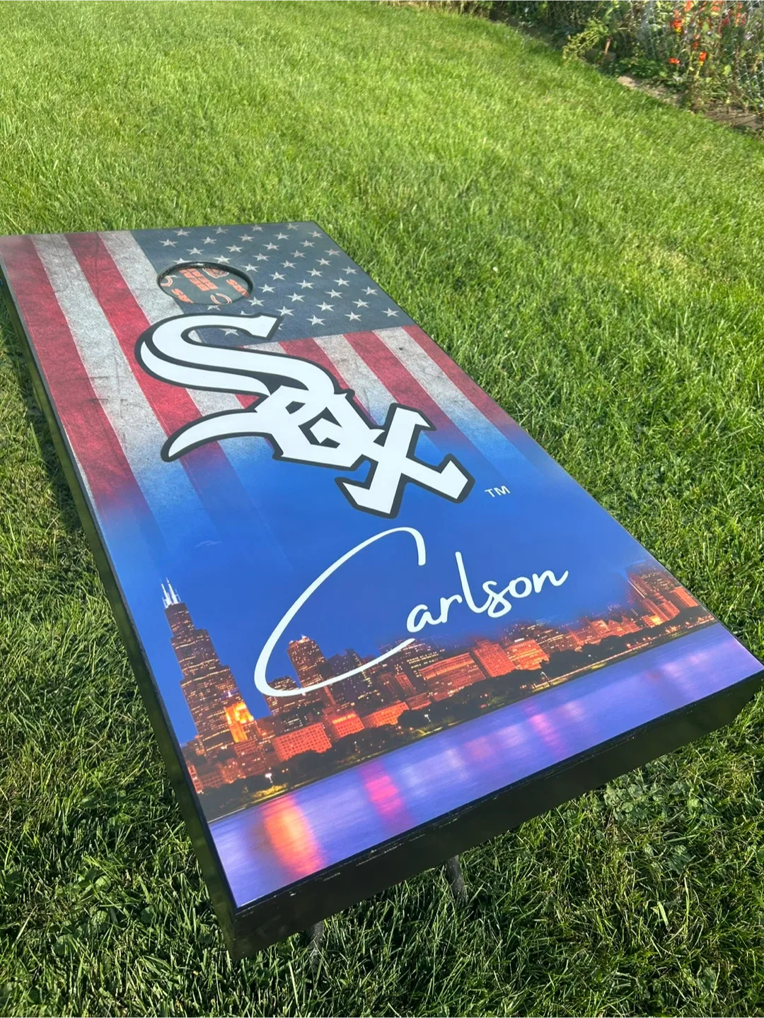 Custom Cornhole (Boards Only) White Sox, Bears image indicator(8)