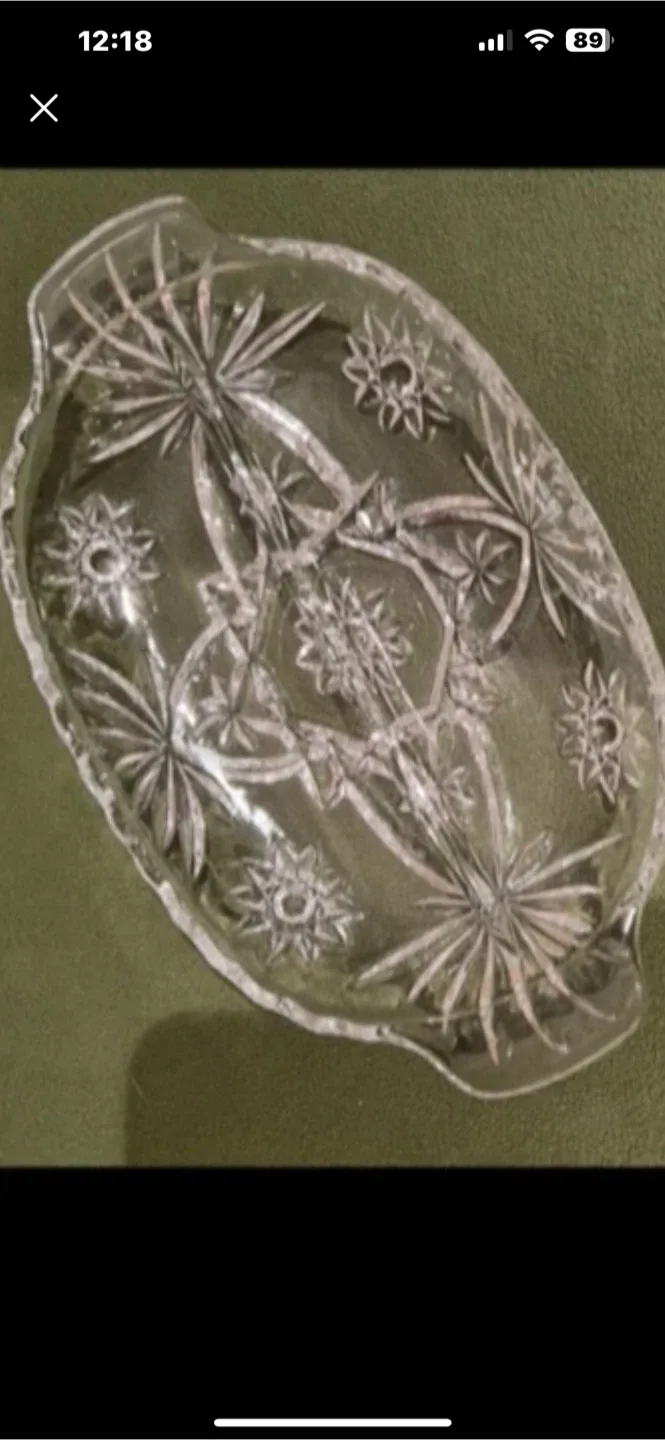 Vintage Clear Glass Candy Dish thumbnail