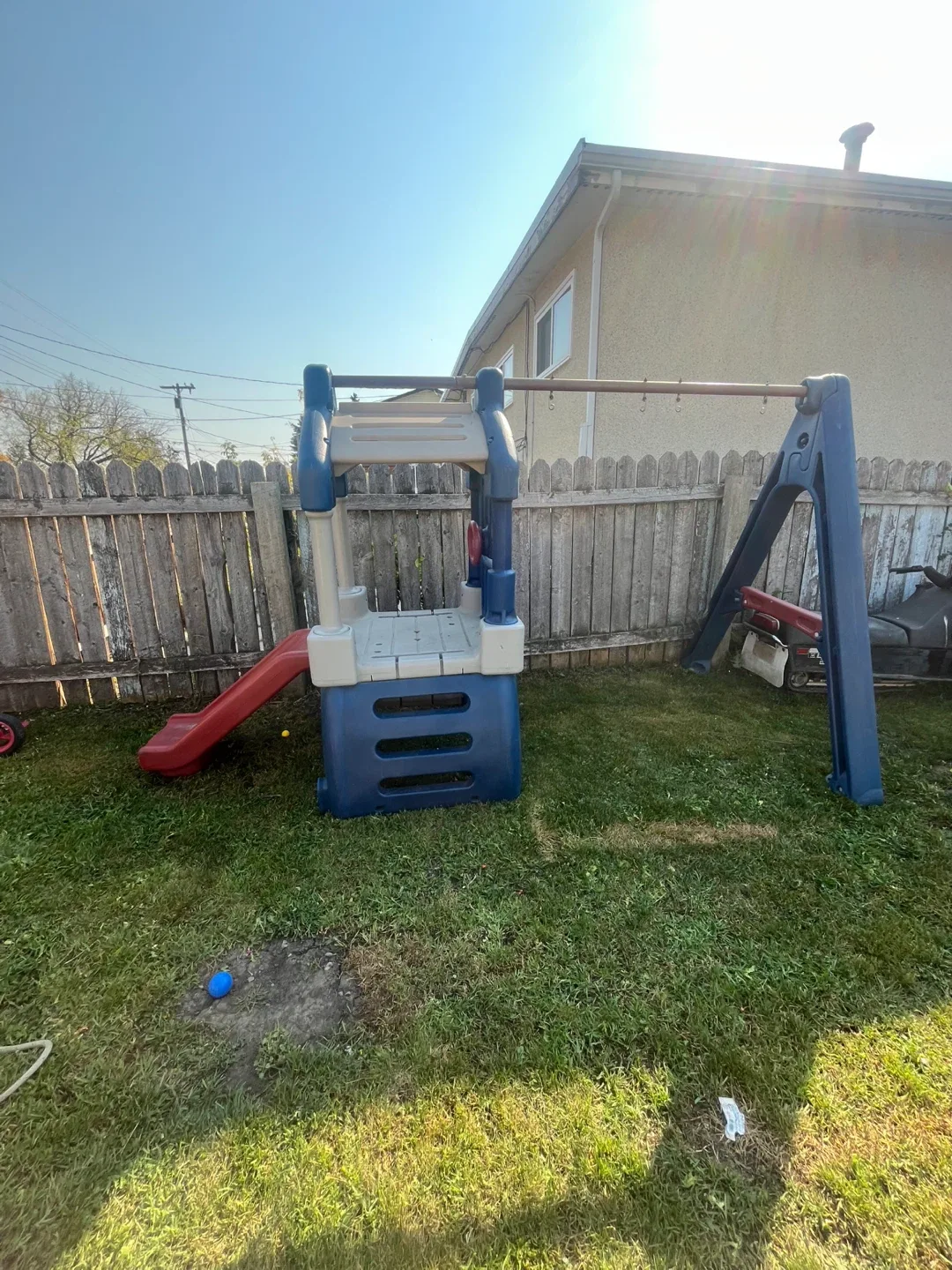 Kids Playset with Slide and swing attachment no swings image indicator(9)