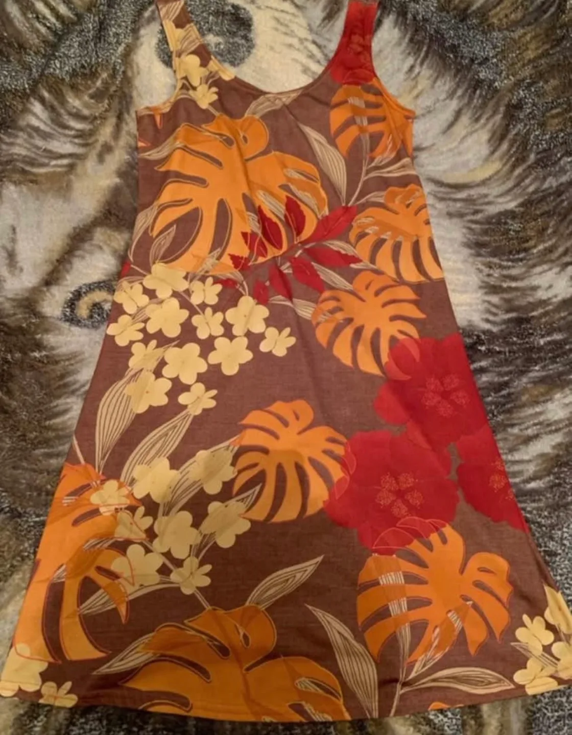 Old school tropical dress thumbnail