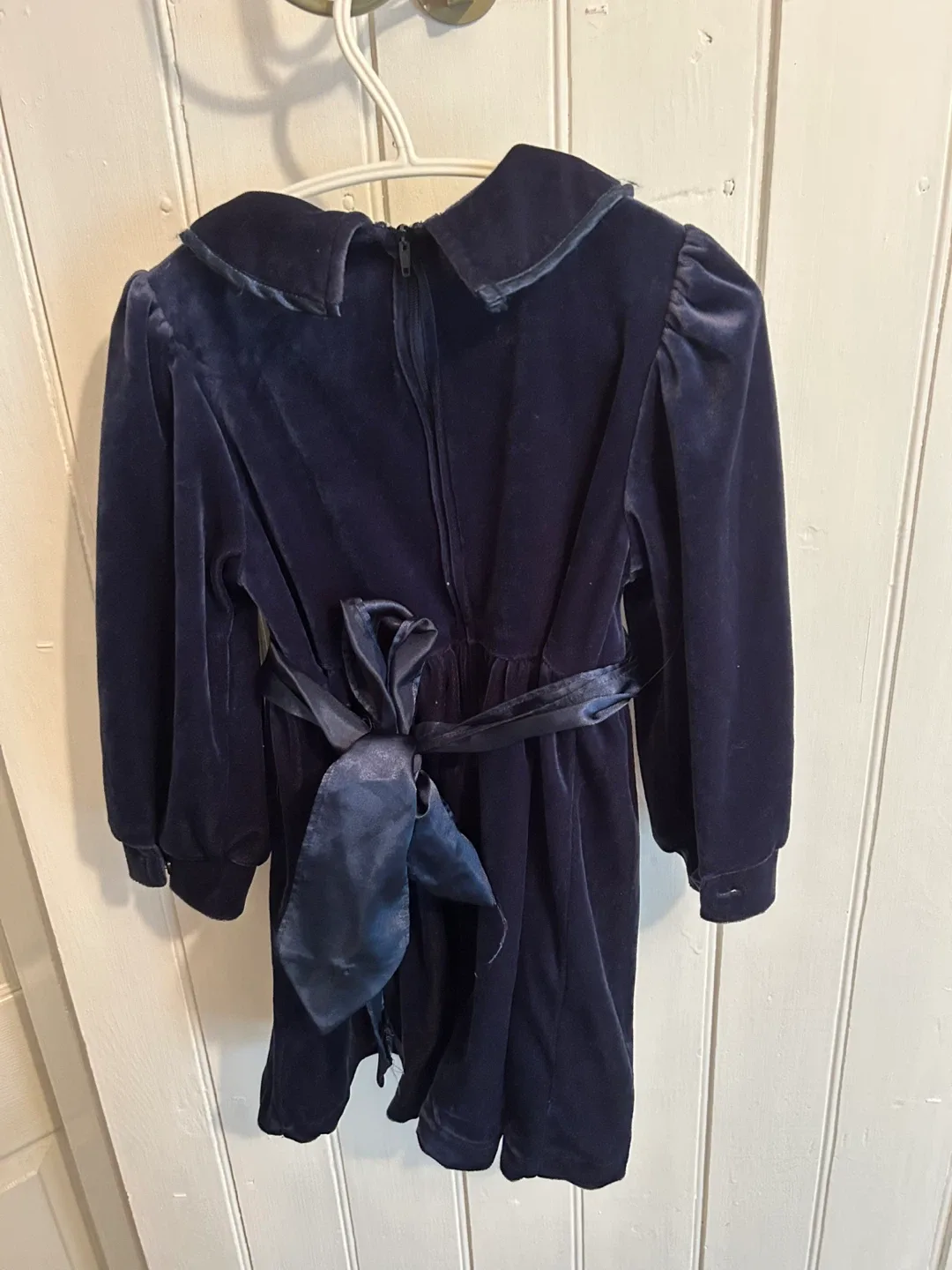 Vintage premiere collection 3t navy blue velvet dress image indicator(5)