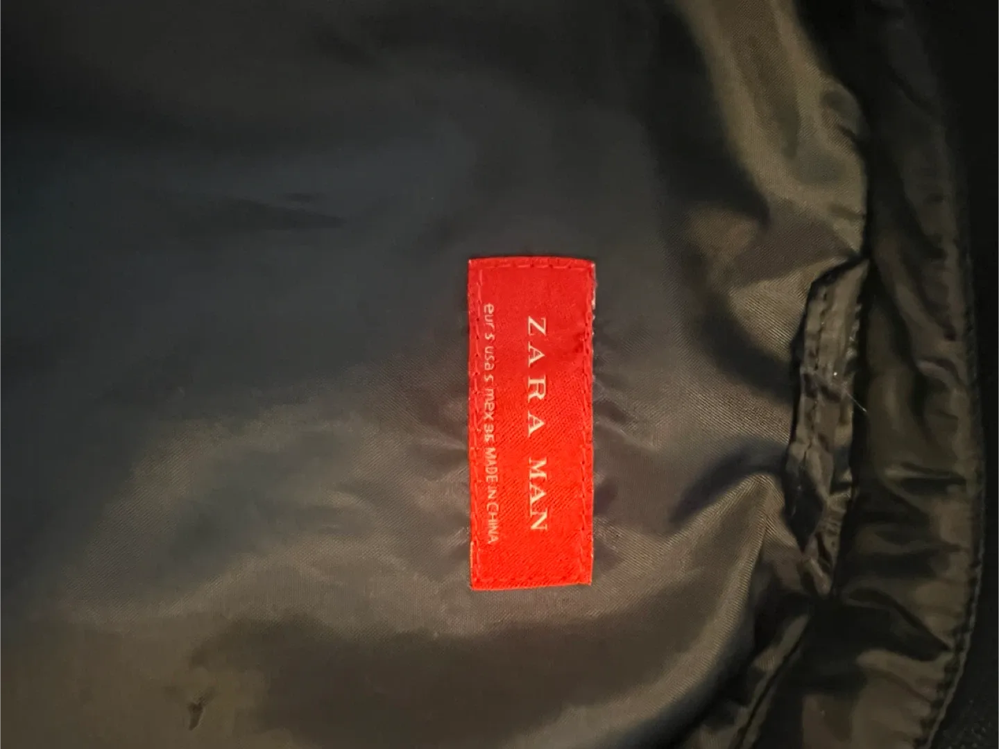 Zara Man Black Puffer Vest Size S image indicator(4)