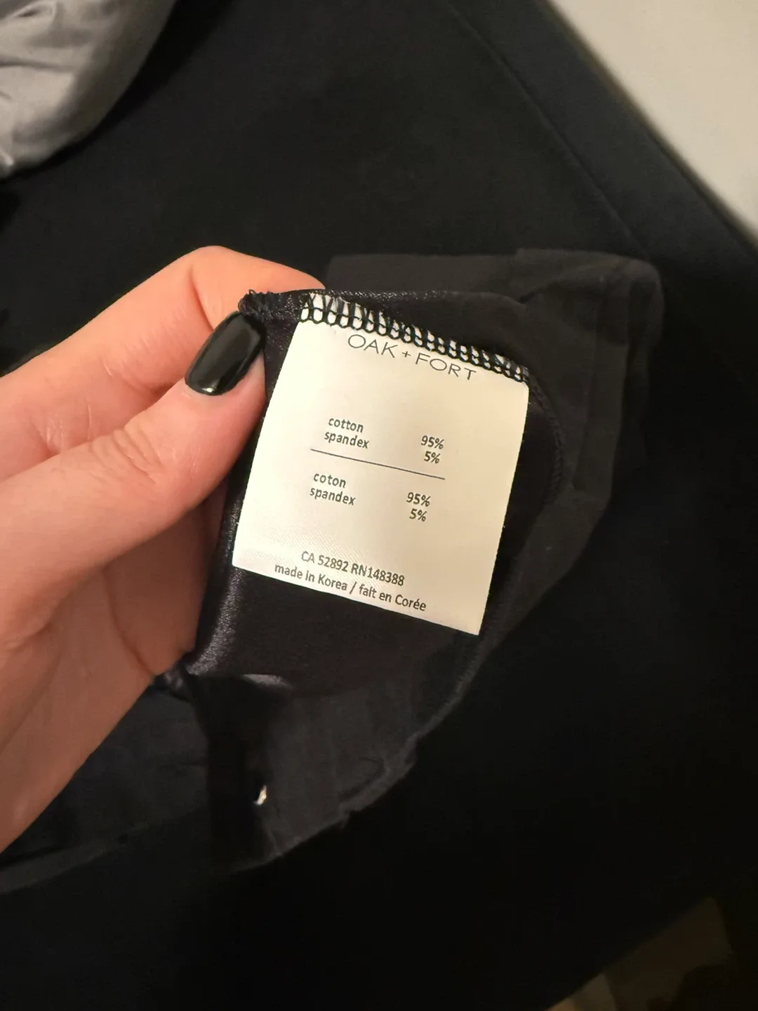 Oak + Fort Black Mini Skirt - Size XS image indicator(4)