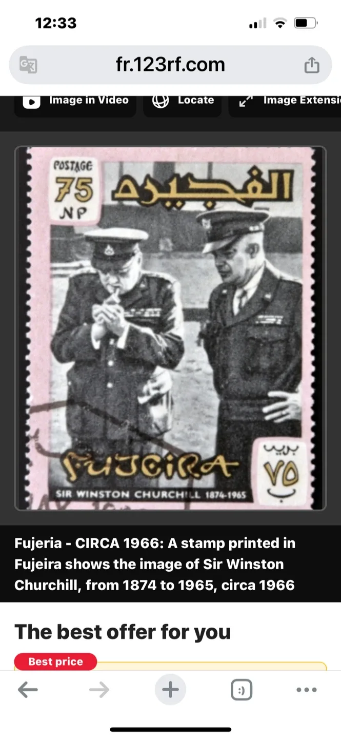 Stamp of Sir Winston Churchill, from 1874 to 1965, circa 1966 image indicator(2)