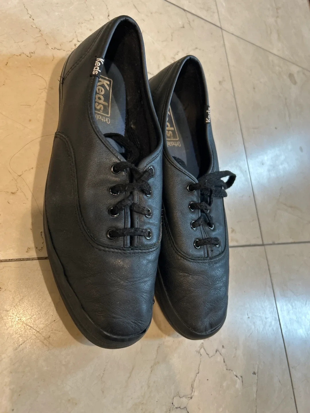 Keds Black Leather Sneakers image indicator(2)
