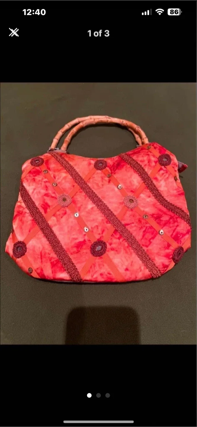 Unique Handmade Quilted Handbag thumbnail
