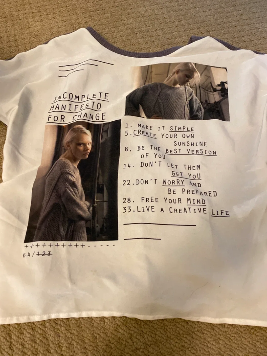 Zara W&B Top - Size M image indicator(2)