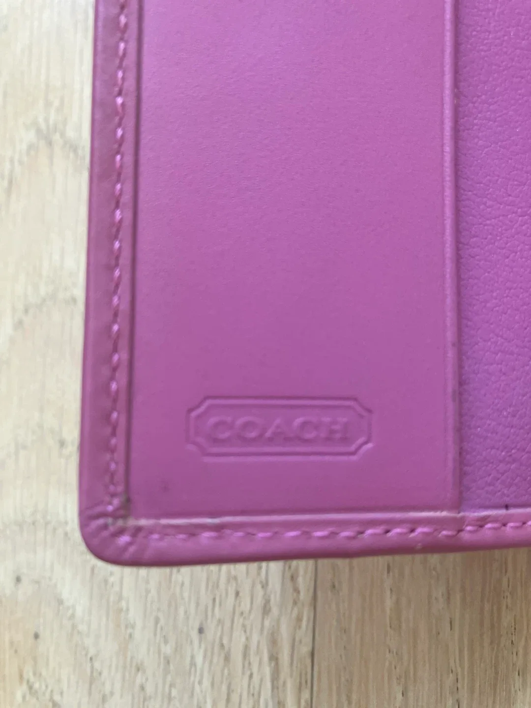 Coach Pink Leather Passport Holder image indicator(4)