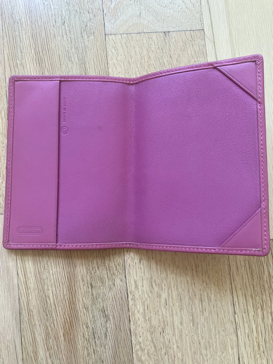 Coach Pink Leather Passport Holder image indicator(2)