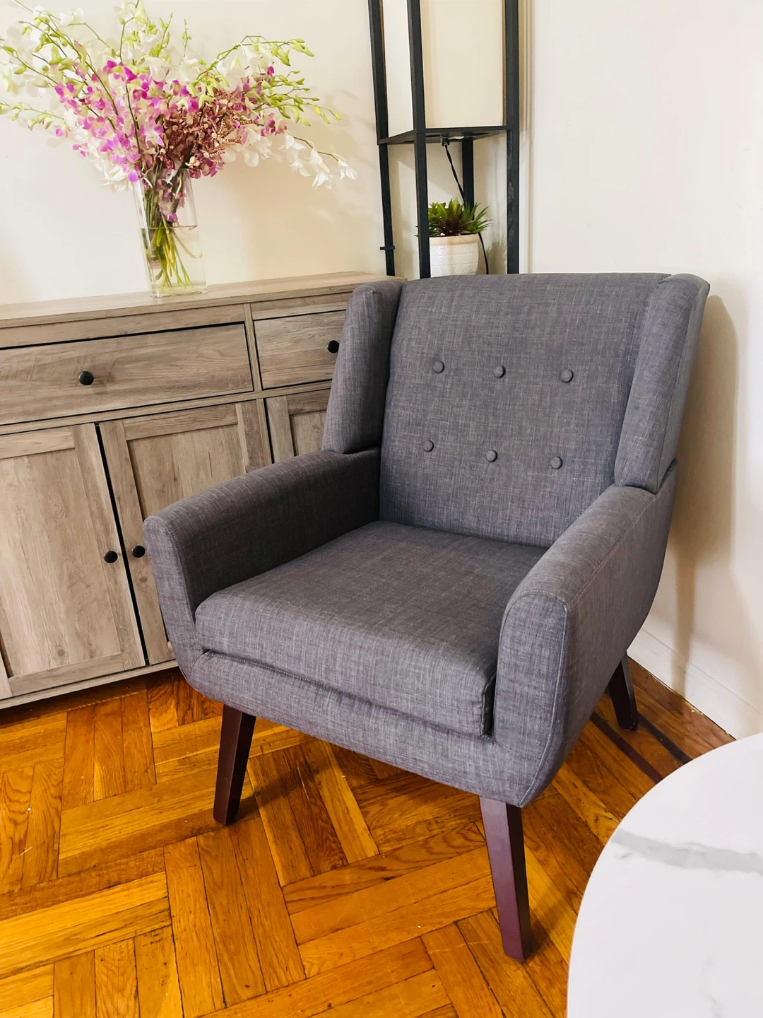 HUIMO Upholstered Button Tufted Armchair (Moving Out) - photo 5
