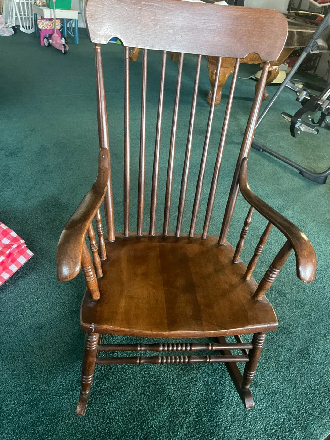Vintage Wooden Rocking Chair image indicator(2)
