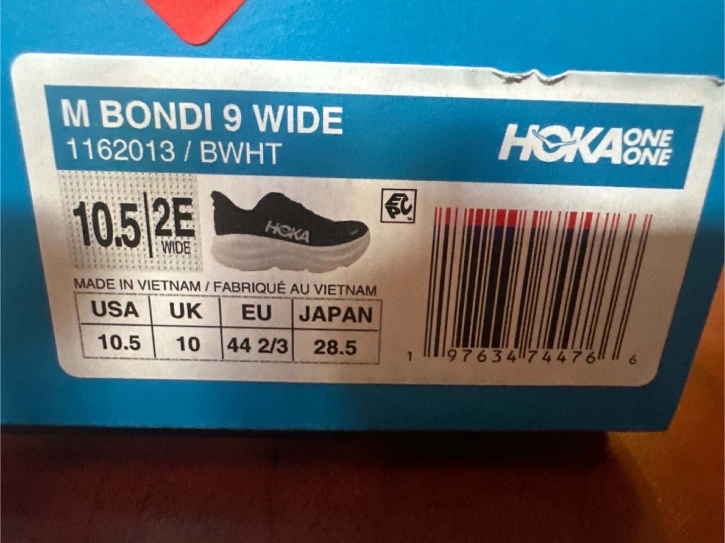 Hoka Bondi 9 Wide - Men's US 10.5 Black image indicator(2)