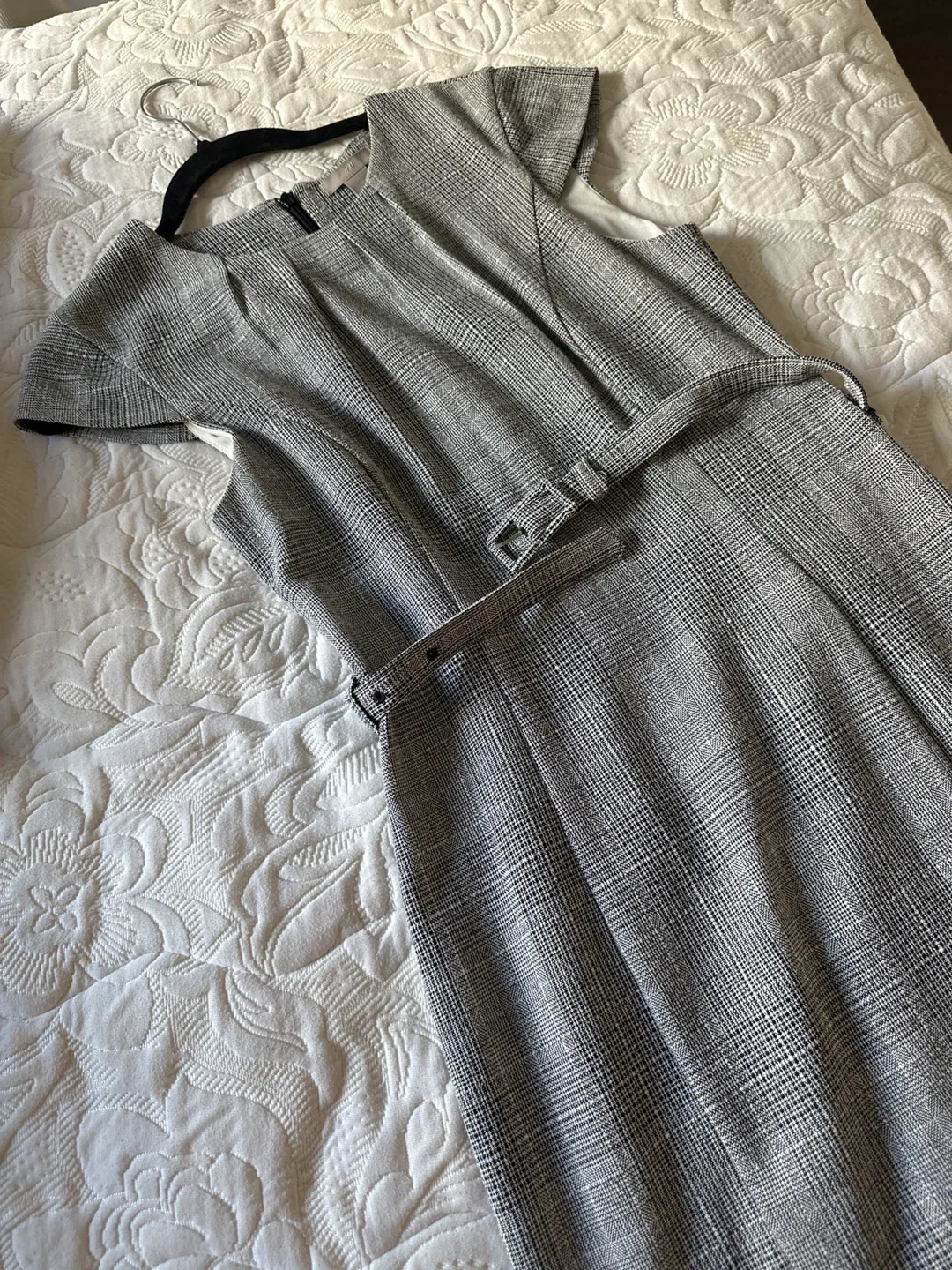 Banana Republic Grey Plaid Dress