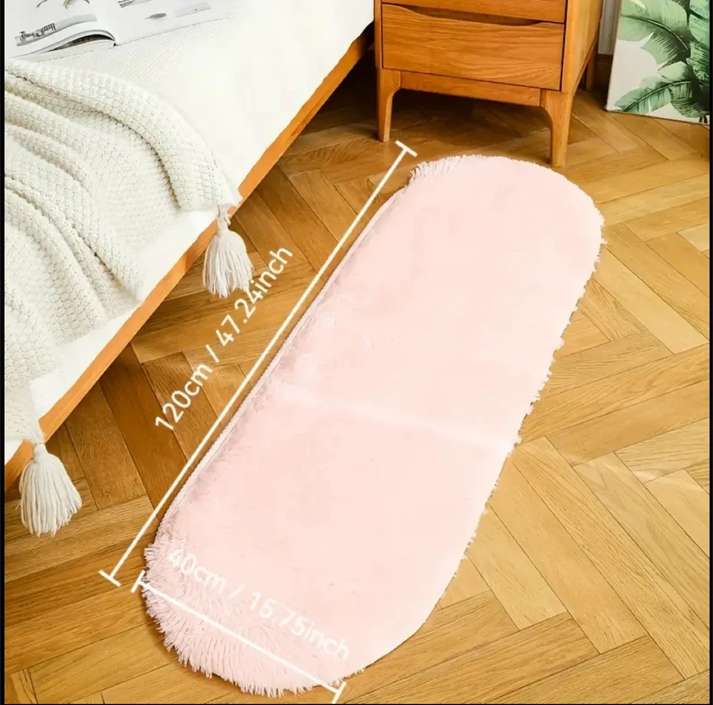 Pink Oval Carpet Rug 40*120 thumbnail