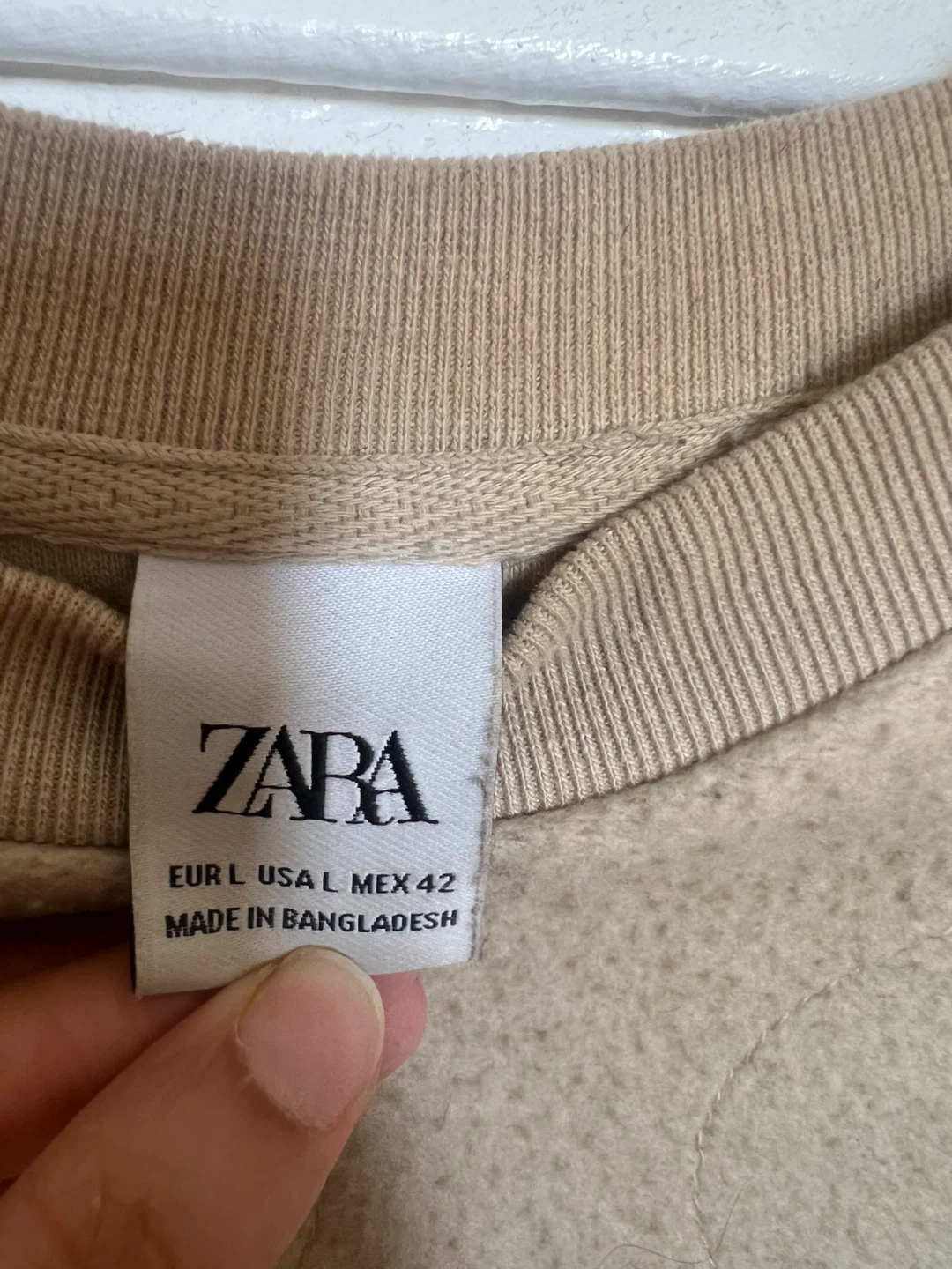 Zara Beige Sweatshirt - Size L - photo 2