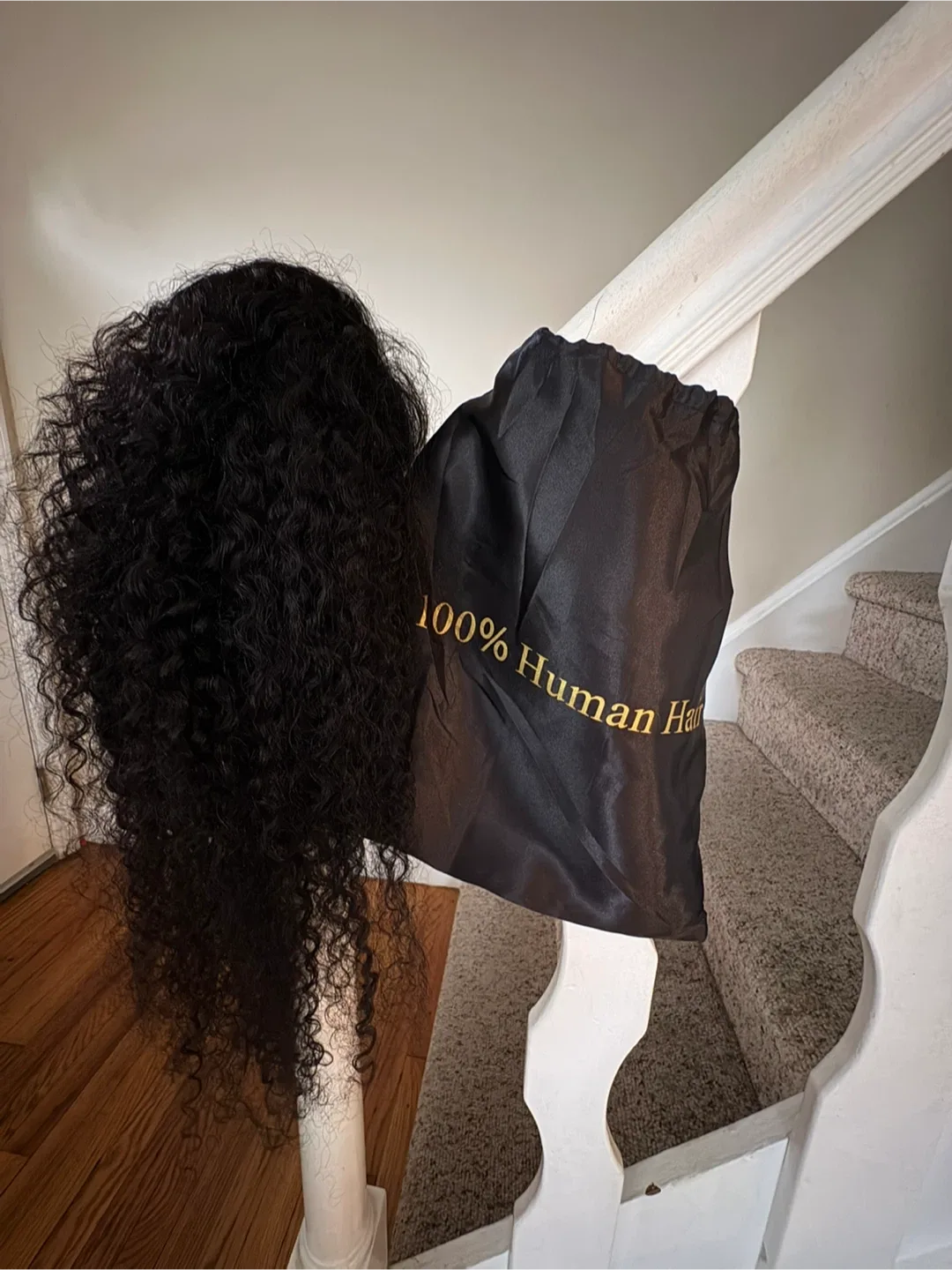 kinky-curly Half| 100% human hair wig| 28 Inches image indicator(5)