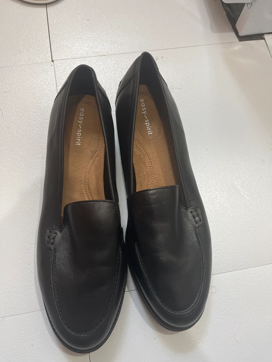 Easy Spirit Black Leather Loafers