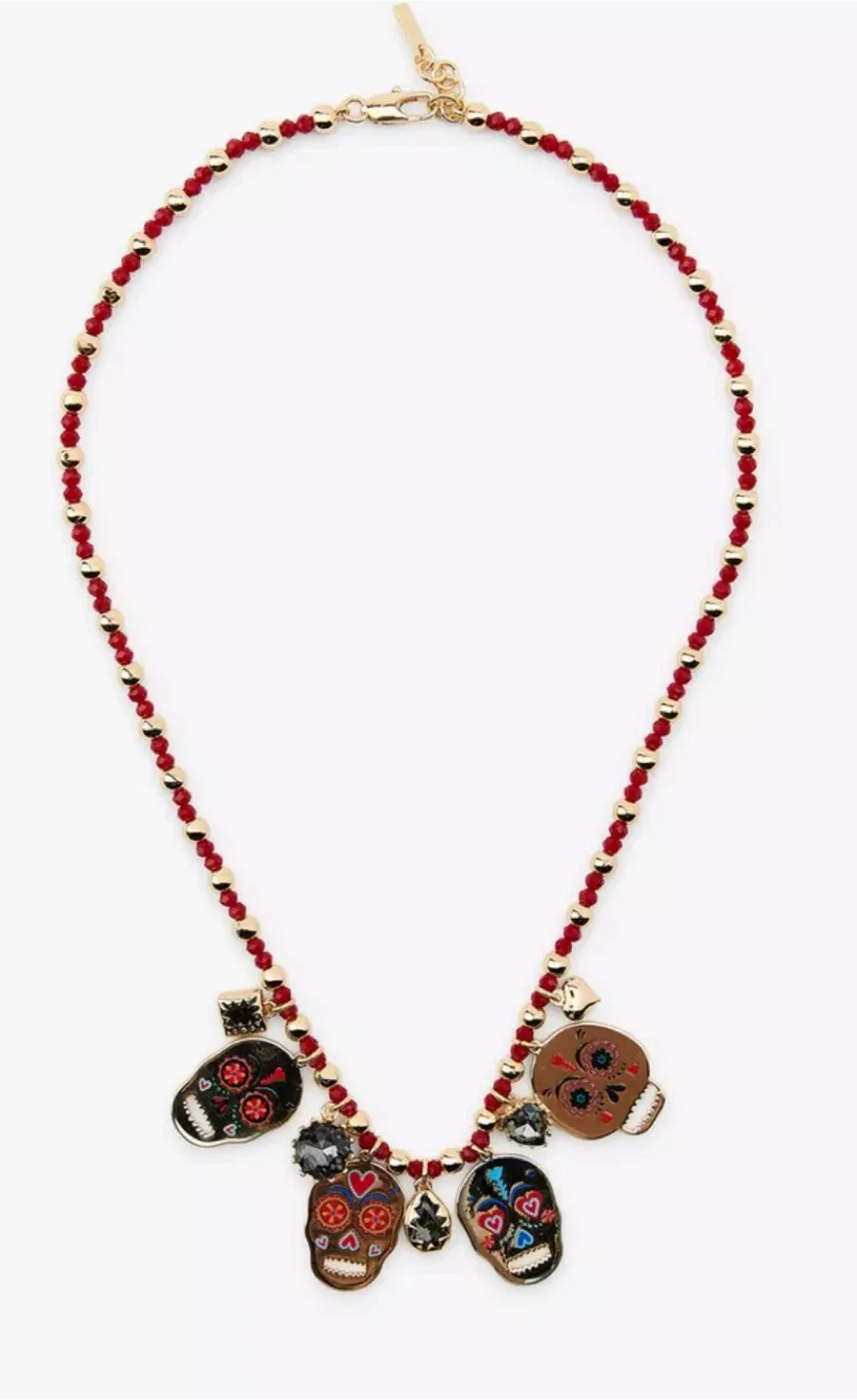 Zara Necklace with Skull and Heart Charms image indicator(4)