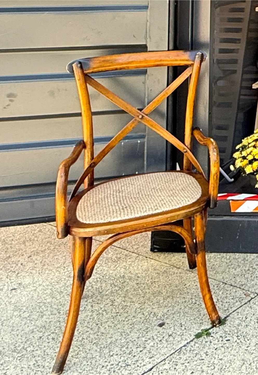 Free - Wooden Cross Back Dining Chair image indicator(2)