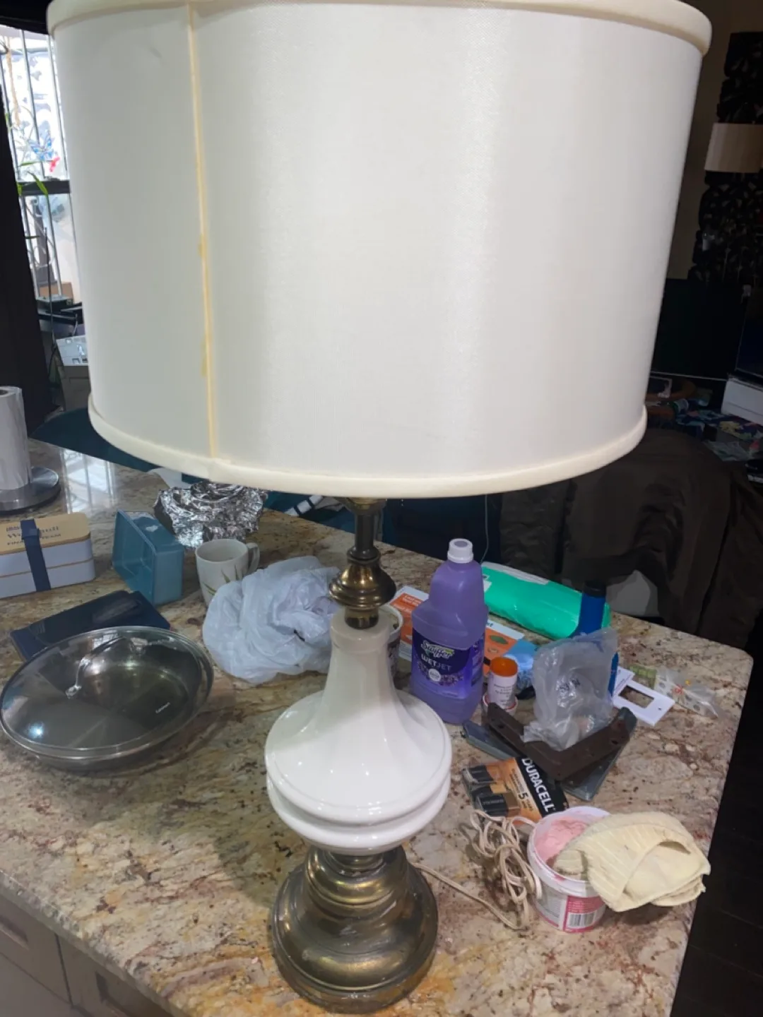 Lamp brass mcm table lamp thumbnail