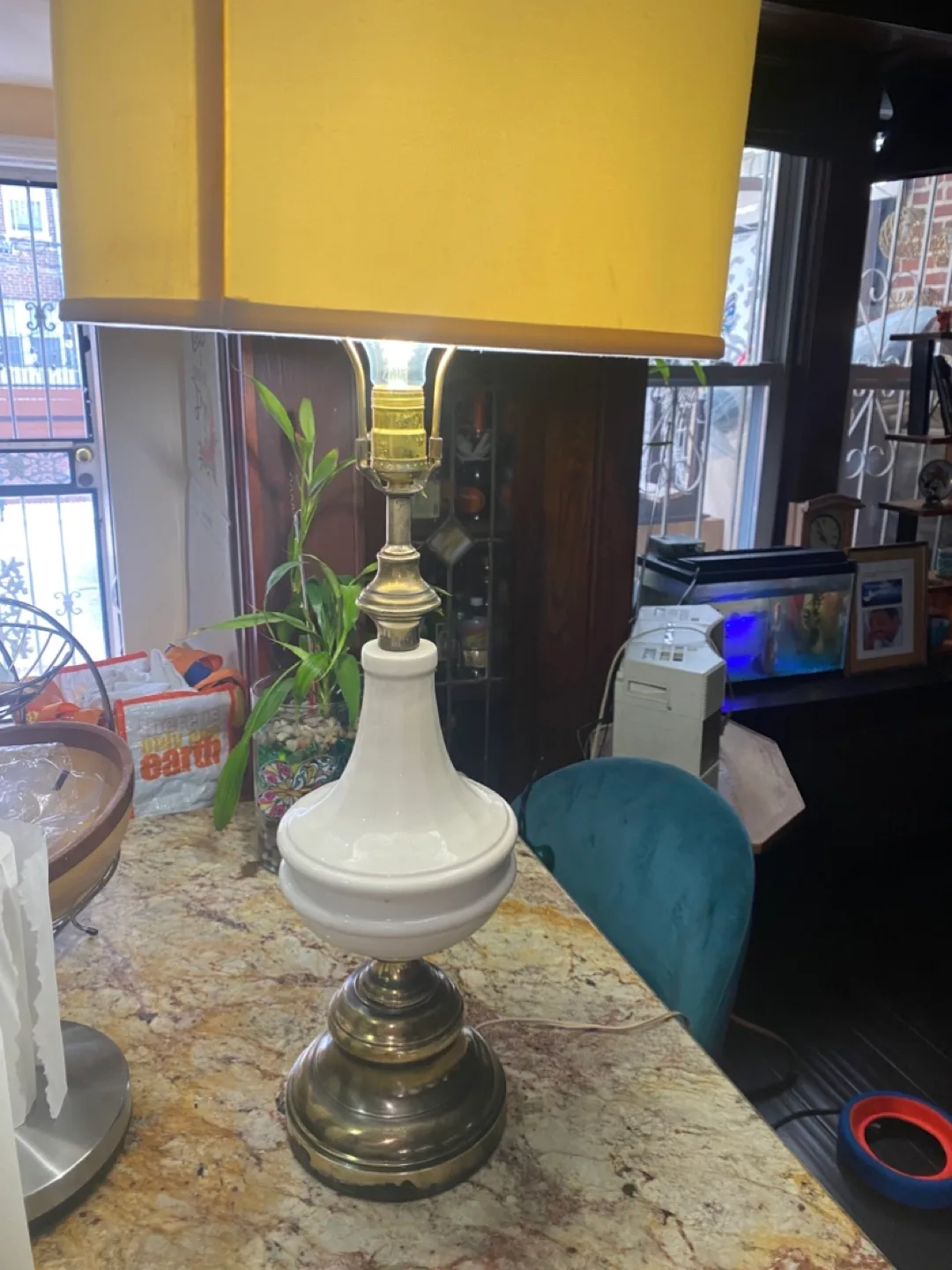 Lamp brass mcm table lamp image indicator(3)