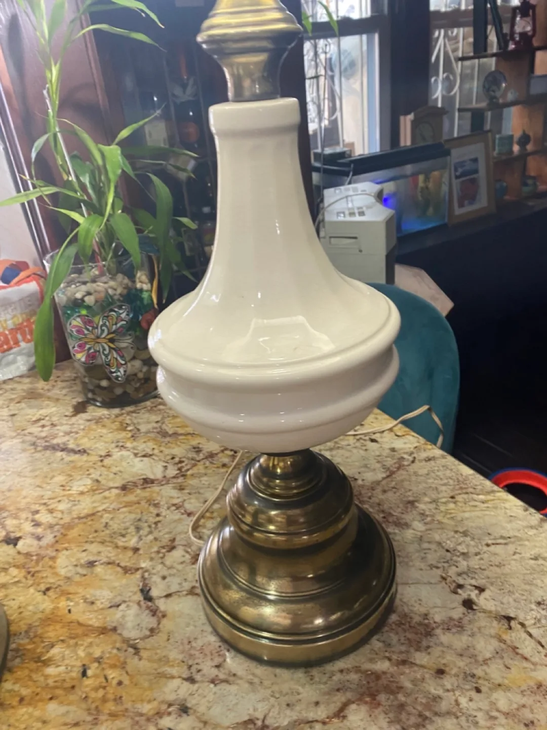 Lamp brass mcm table lamp image indicator(6)