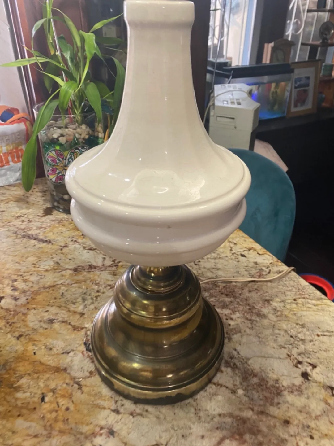 Lamp brass mcm table lamp image indicator(4)