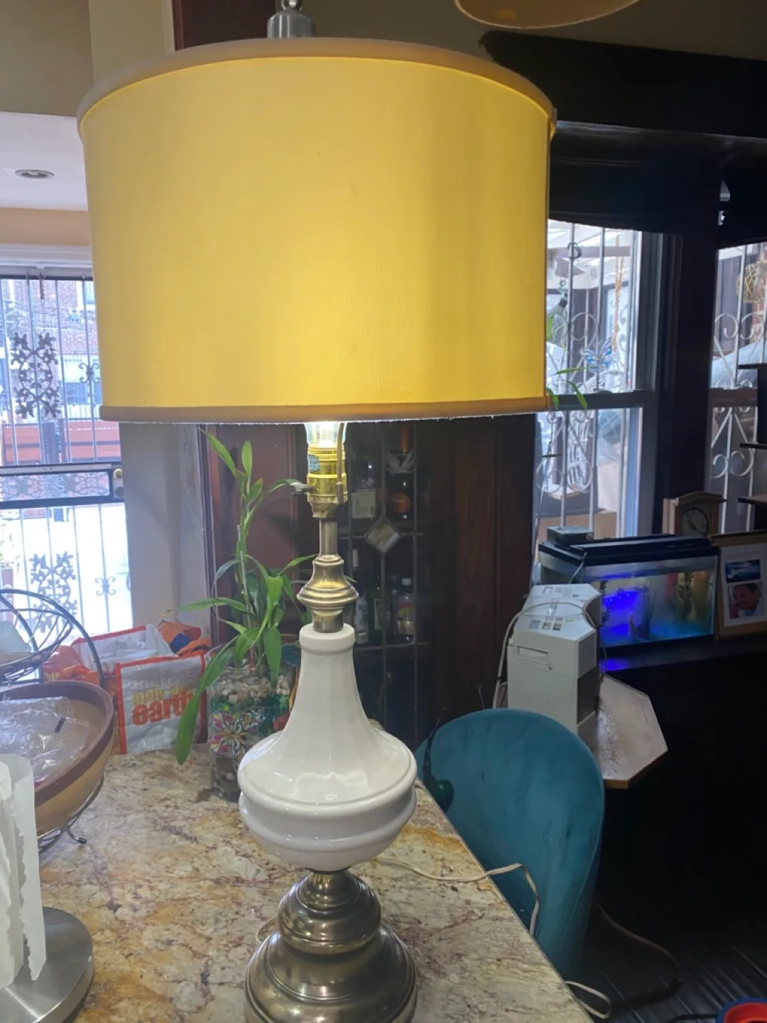 Lamp brass mcm table lamp image indicator(5)