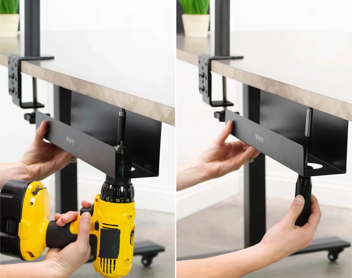 VIVO Under Desk Cable Management Tray - 2 Pack image indicator(4)